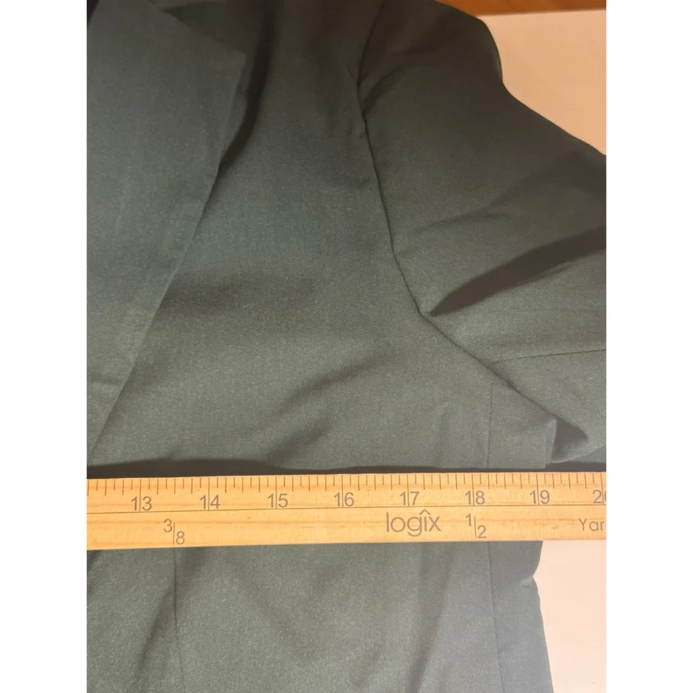 Women’s Size L Dark Green Single breasted Cicy Bell Dark Green Blazer Jacket - Picture 4 of 8